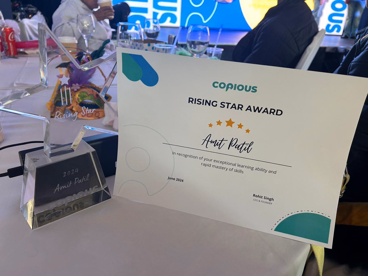 Copious Rising Star Award